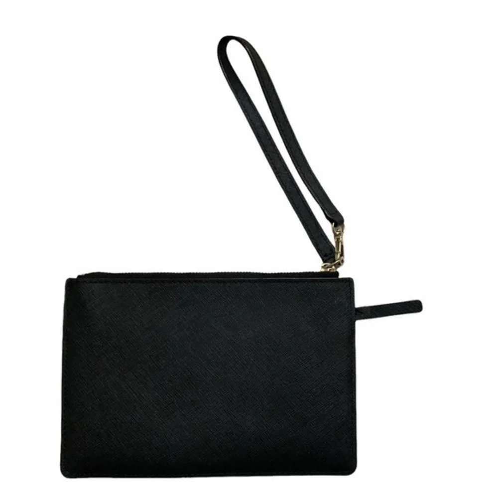 Kate spade black saffiano leather wristlet